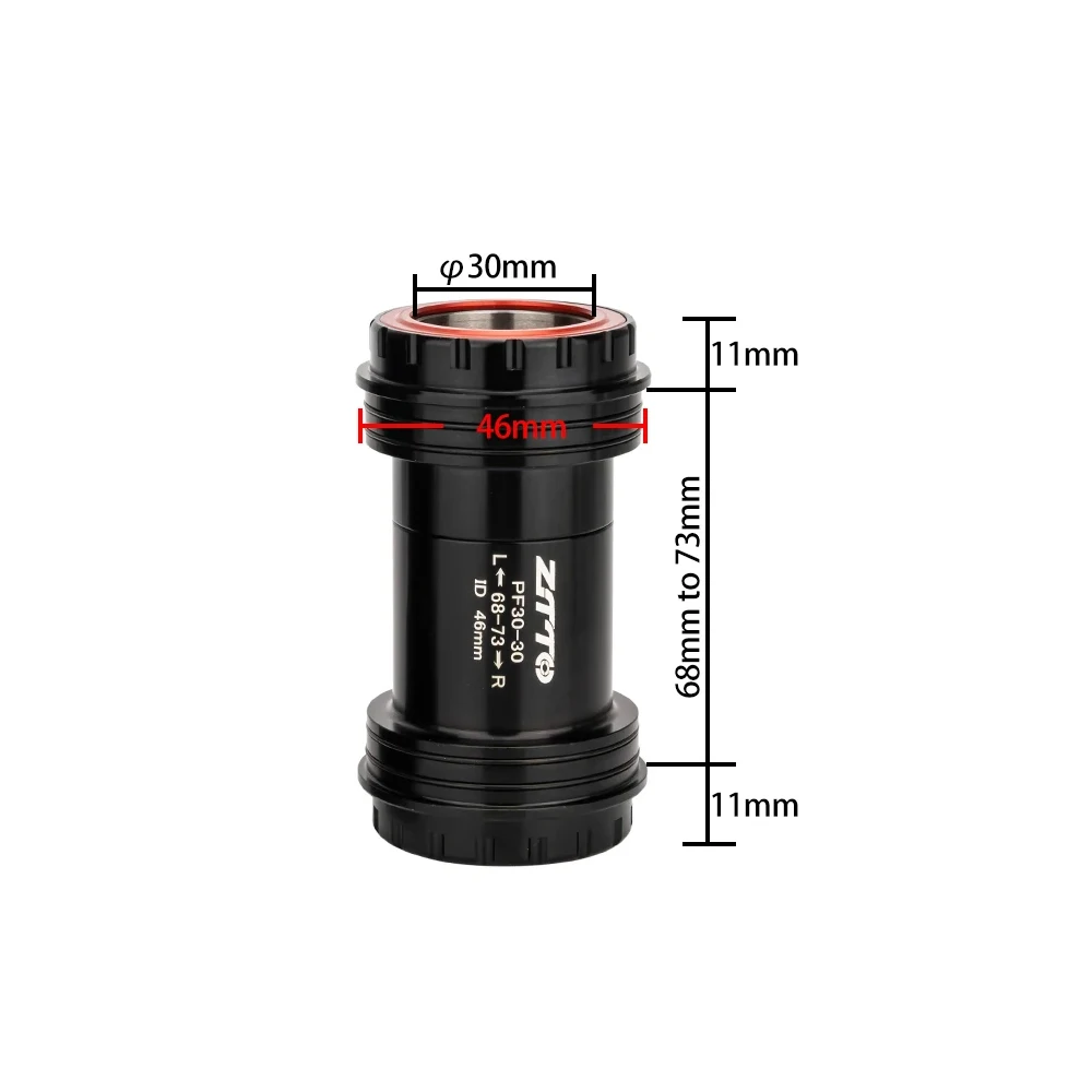 ZTTO PF30 MTB 산악 자전거 로드 바이크 바텀 브라켓 액슬 PF30 30MM 4 베어링 방수 나사형 BB 68 73mm 자전거 크랭크 부품
