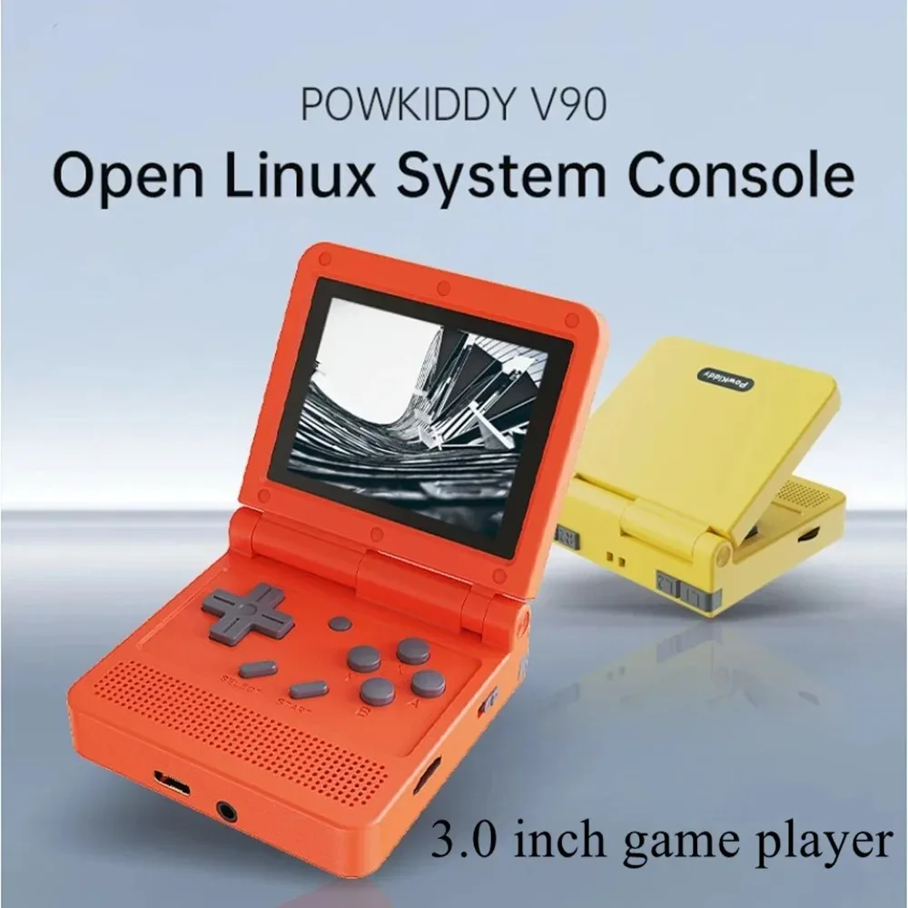 

Портативная игровая консоль POWKIDDY v90, черная версия, 3 дюйма, IPS экран, 16 симуляторов, PS1, подарки для детей