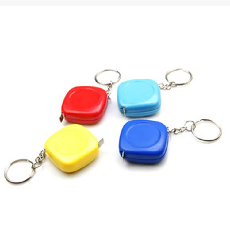 Easy Retractable Ruler Tape Measure Mini Portable Pull Ruler Keychain 1m/3ft