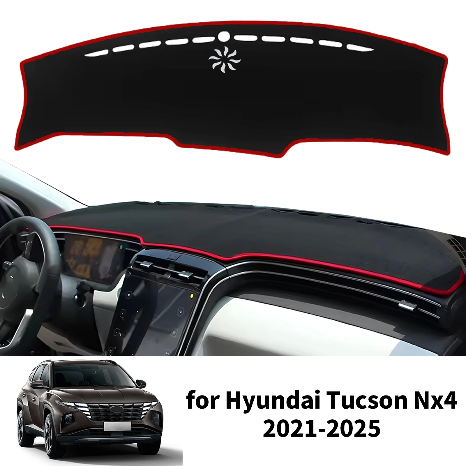 Car Dashboard Mat Accessories for Hyundai Tucson Nx4 N Line 2009-2014 Sun Protection Protective