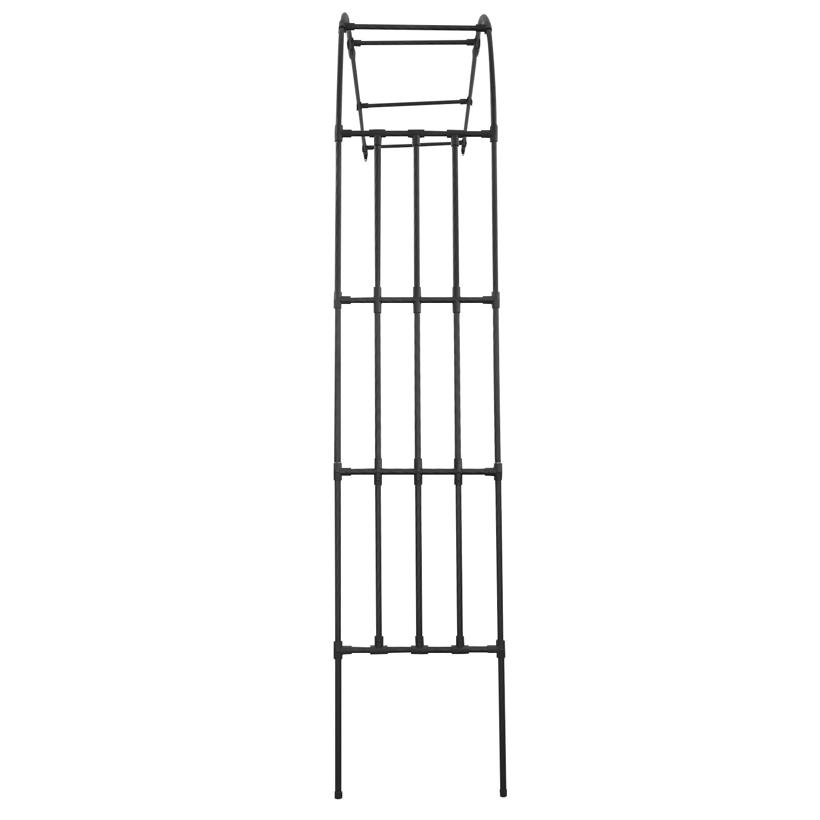 1,5×2,6m Schwarzes Halbrund-Gartenspalier – Robustes Stahlspalier für Kletterpflanzen/Reben zur Dekoration von Garten/Rasen – Detail 6