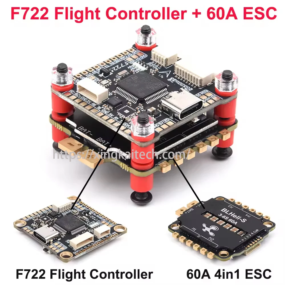 FPV 스택 F405 F405HD F7 F722 비행 컨트롤러 F4 V3S Plus FC+60A 4in1 BLheli_S ESC 스택 30.5*30.5mm FPV 레이서 드론용