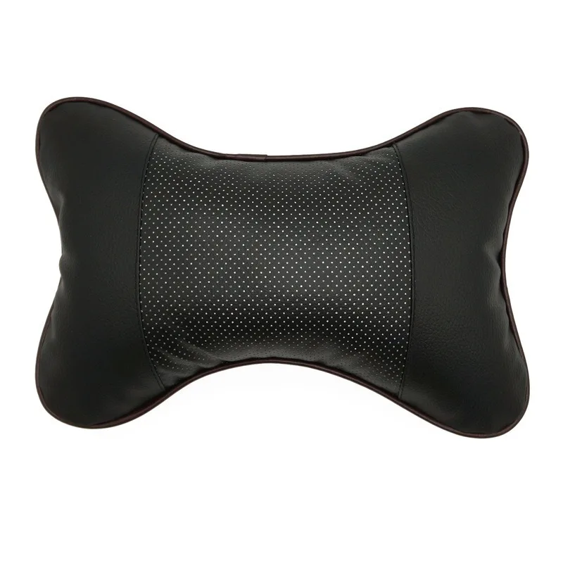 Car Neck Pillows Both Side Pu Leather Headrest Head Pain Relief Filled Fiber Universal Car Pillow 1pcs Pack car pillow,car headrest,memory foam pillow,car neck pillow