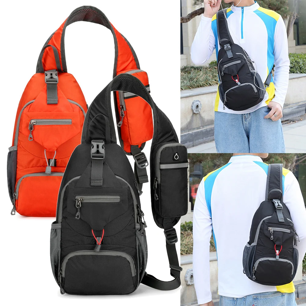 

Портативная Сумка-слинг через плечо для велоспорта, нагрудная сумка для пеших прогулок, путешествий, 20x36x9 см, практичные аксессуары для кемпинга на открытом воздухе