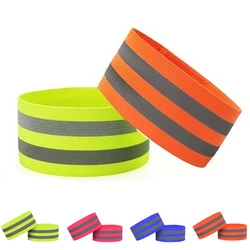 High Visibility Reflective Bands Elasticated Armband Wristband Ankle Leg Straps Safety Reflector Tape For Night Walking Biking