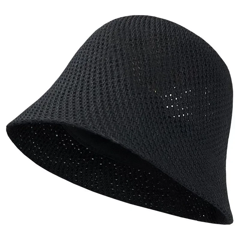 Women Bucket Hat Summer Hollow Out Thin Breathable Sun Hat Female Beach Panama Cap Fold Outdoor Japanese Lesure Fishierman Cap
