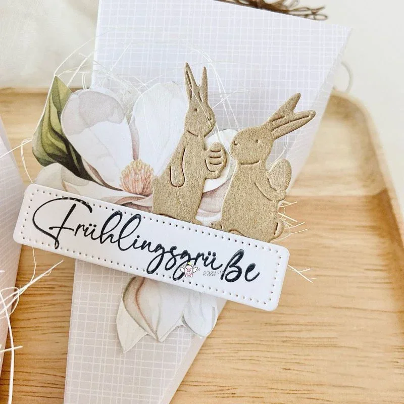 Mmao Craft Metall-Stanzformen, Schneidformen, Osterei-Hasen-Formen, Scrapbook-Papier-Bastelmesser, Schablonen, Stanzschablonen