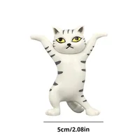 5 PCs Dancing Cat Figure Decoration Animation Cat Model Fashion Toy Enchanting Cat Capsule Toy Doll Cake Decoration 6
