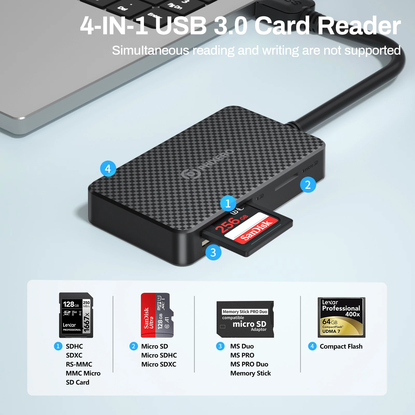 Cartão de Memória, Adaptador Multi Detector, Micro