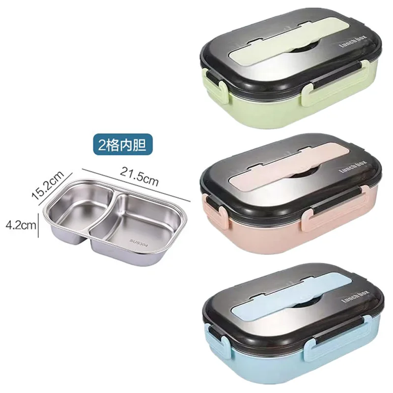 2 Layers Thermal Lunch Box For Kids Thermos Food Container Stainless Steel  Insulation Bento Lunchbox Storage Dinnerware Sets - Lunch Box - AliExpress