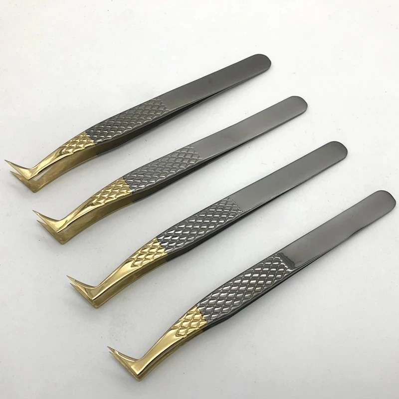 1 Pcs Eyelashes Tweezers Stainless Steel superhard Tweezers High Precision Anti-static tweezers for Eyelash Extensions 4