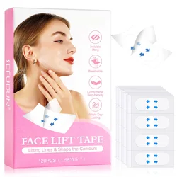 120Pcs Instant Invisible Thin Face Stickers Waterproof Breathable Neck Eye Double Chin Lift Anti-wrinkle Skin Tightening Patch