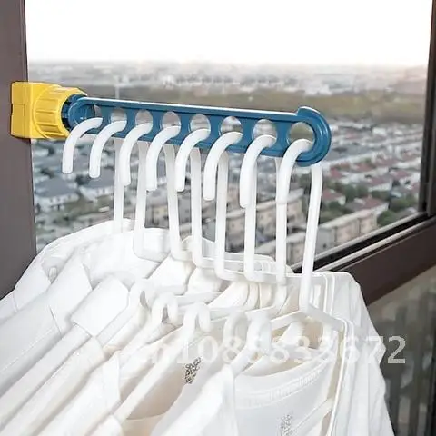

Outdoor Travel Portable Window Frame Clothes Hanger Portable Indoor Window Drying Rack Indoor Hanging Rack for Clothes
