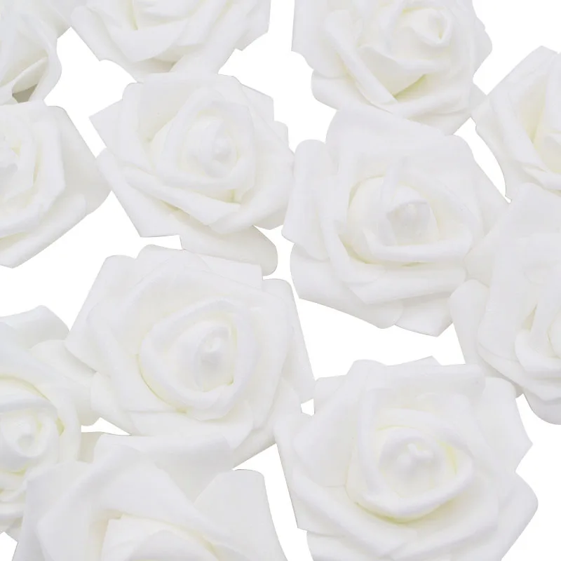 30pcs 6cm Artificial Foam Rose Flower Heads For Home Wedding Party Decoration Cheap Fake Flower DIY Wreath Handmade Accessories