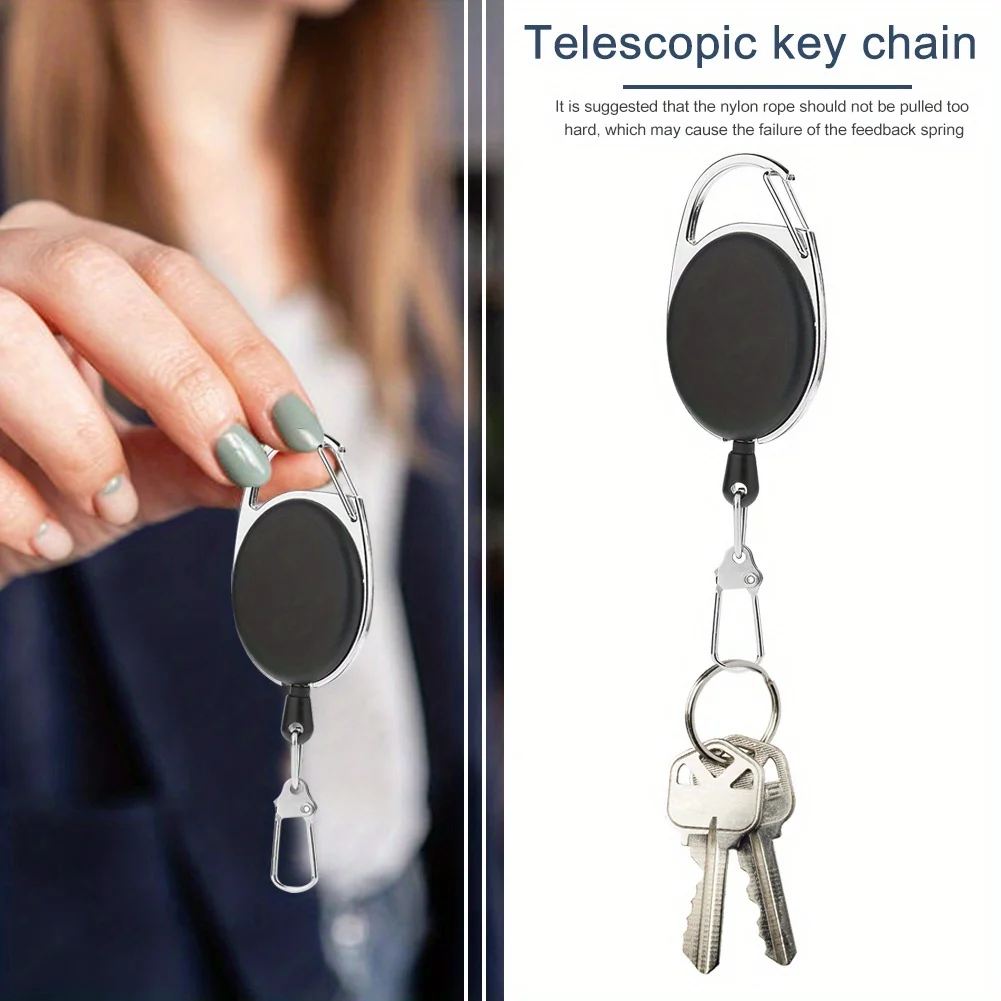 Retractable Multifunctional Keychain with Strong Anti-Loss Feature