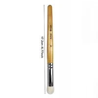 3pcs Goat Hair Dry Brush Set for Miniature Models - Washable, Broad Tip Paint Brushes for Hobbyists and Enthusiasts, Wood Handle 2