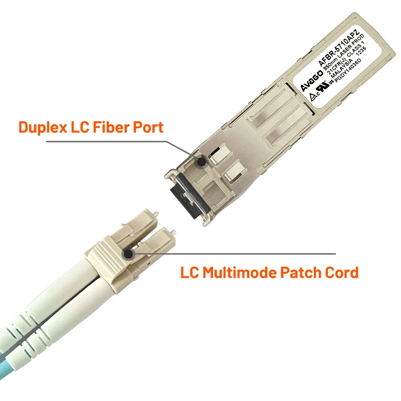 Full Compatible SFP 1Gb Transceiver Module AFBR-5710APZ 1000Base-SX 850nm 550m Duplex LC Gigabit Multimode Fiber Optical Module