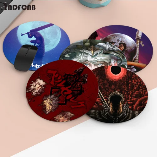 

Berserk Anime Mousepad Animation Round Big Promotion Table Mat Mousepad Computer Keyboard Pad Games Pad For PC Gamer Mousemat