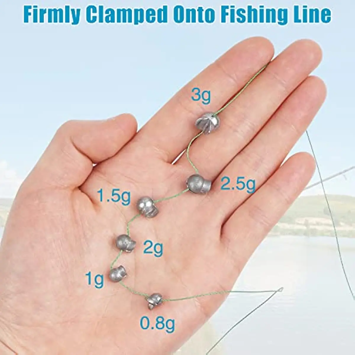 30PCS Split Shot Fishing Weight Removable Fishing sinker Split