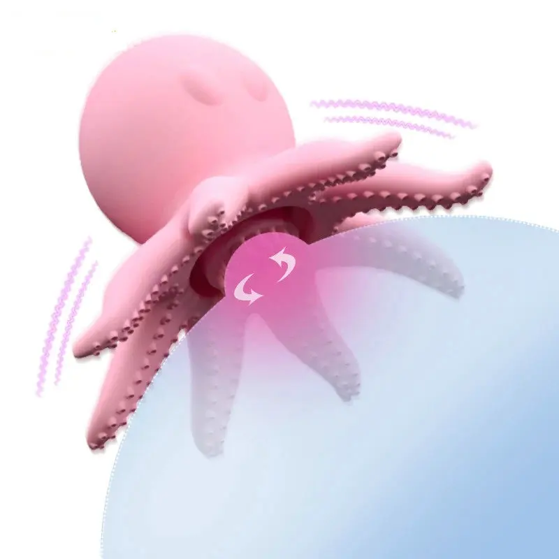 Vibromasseur poulpe pour stimuler les vibrations, masseur de sein rotatif, jouets sexuels pour femmes et hommes, grattage de mamelon monstre pour femme_voghion.com