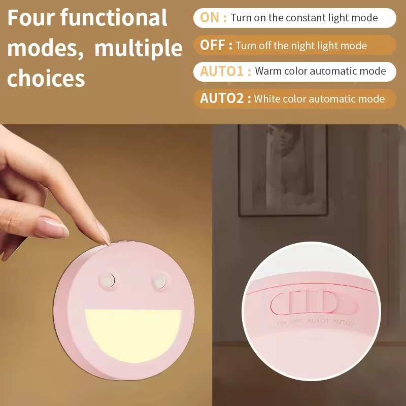 

Home Wall Lamp Dimmable Motion Sensor LED Bedside Hallway Toilet Night Light