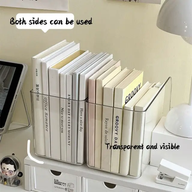 Transparent Book Stand Simple Free Combination U-shaped Book Organizer Acrylic Book Folder Desk Storage Rack Home Office