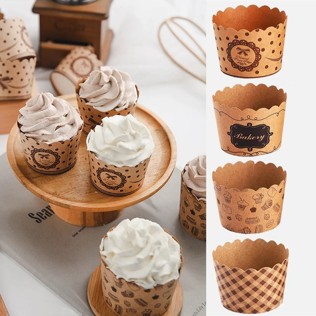 50 Pcs Muffin Cupcake Paper Cups Mini Cupcake Liners Wrapper