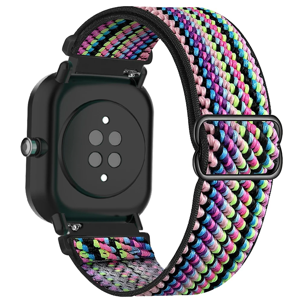 20 22mm Elastic Nylon Band For Huami Amazfit GTS 3 2 2E Mini Bip S U Lite Sports Watch Bracelet Strap Loop For GTR 42 47mm 3 Pro