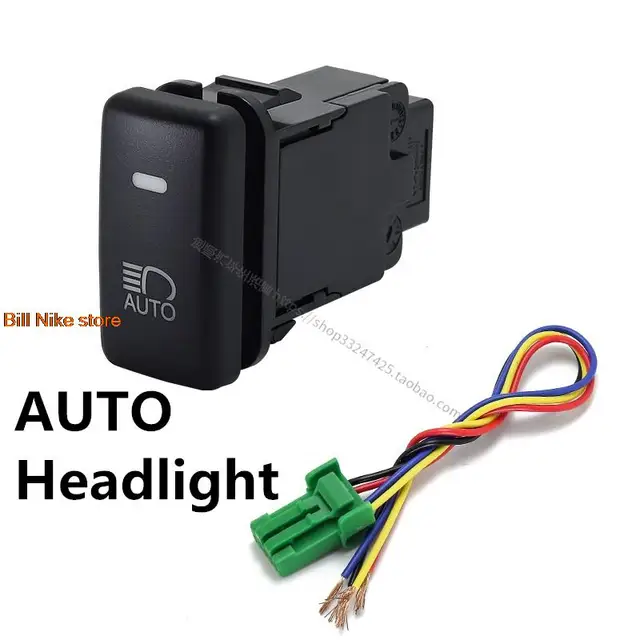 For Toyota PRADO 2003-2009 Front Fog Light LED DRL Heating Up Tail Gate Radar Parking Sensor Switch Button with Wire Dark Grey