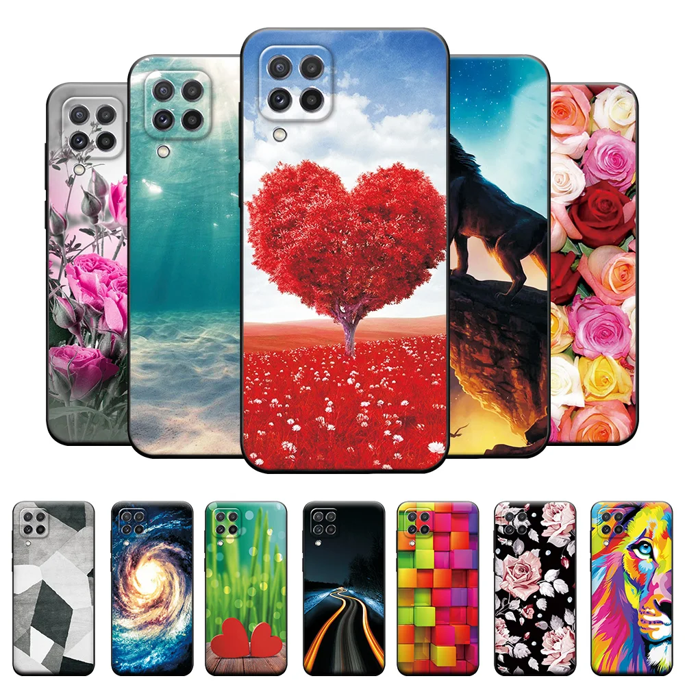 Per Samsung Galaxy M12 Custodia Morbida Cover In Silicone Per Galaxy M22 Custodia Per Samsung M12 M22 Cover Coque Love Tree Bumper