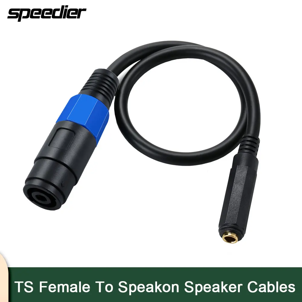 Cavo Altoparlante Da 50Cm Speakon Femmina A Femmina Da 6.35Mm 1/4 Ts Femmina A Altoparlante Speakon 0.5M