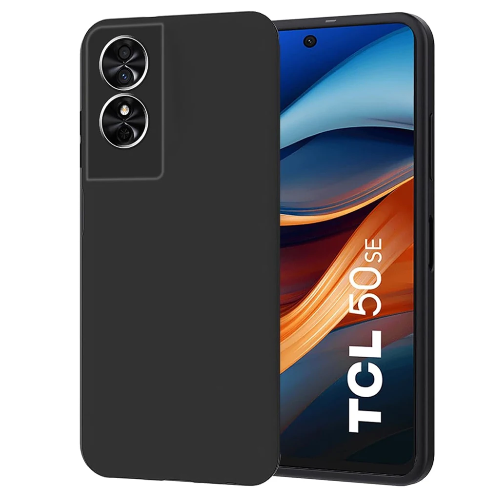 Custodia Per Tcl 50 Se Cover Posteriore In Tpu Nero Opaco Per Tcl 40 Nxtpaper 4G