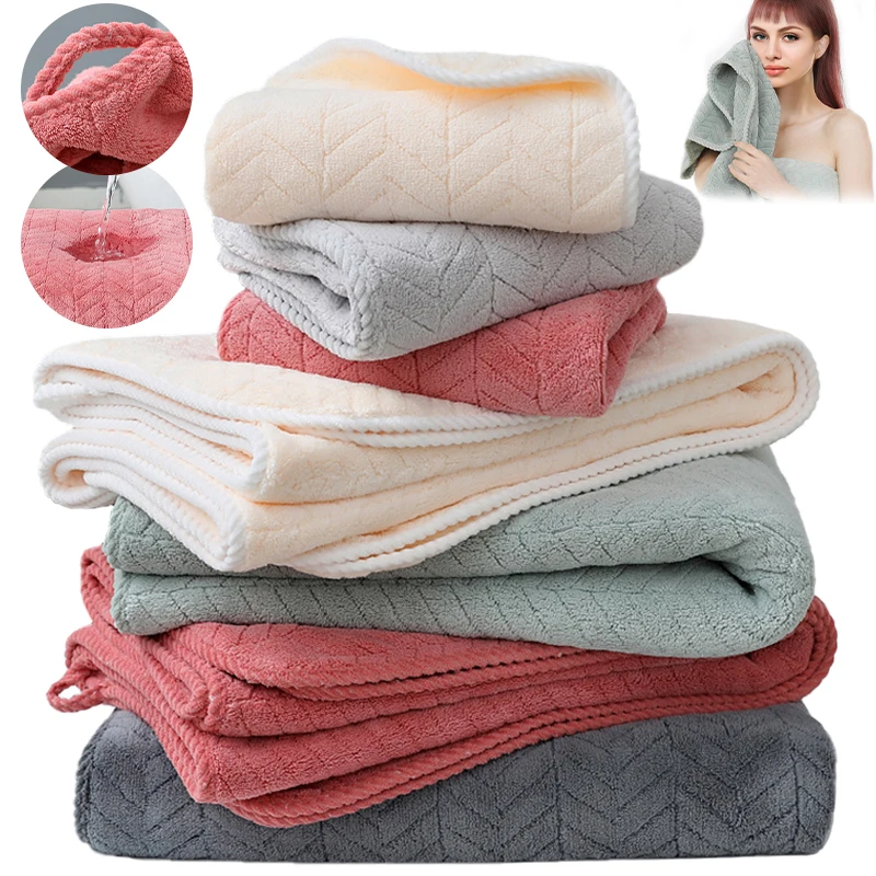 Cotton Super Absorbent Bath Towel Soft And Lightweight Bath Towels Coral Fleece Quick Dry Hand Towels Luxury Shower Towels 1