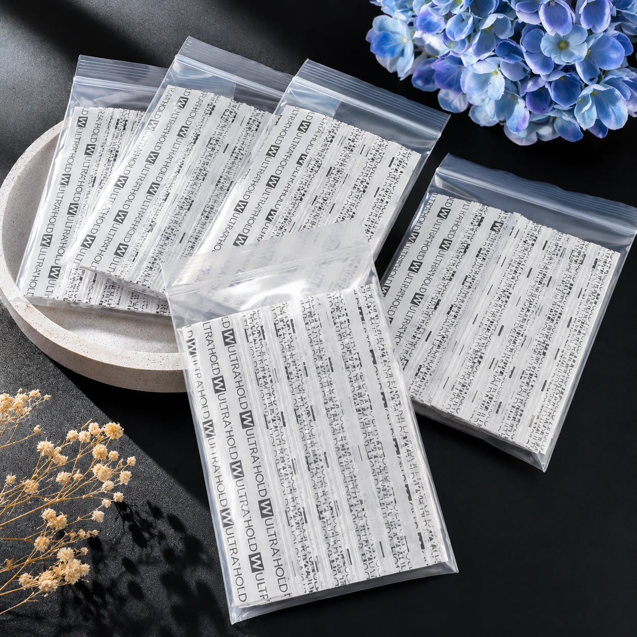 36개/봉투 스트레이트 울트라 홀드 가발 테이프 스트립, 강력 접착 및 방수, 피부에 안전한 양면 테이프 (레이스 가발 및 헤어용)