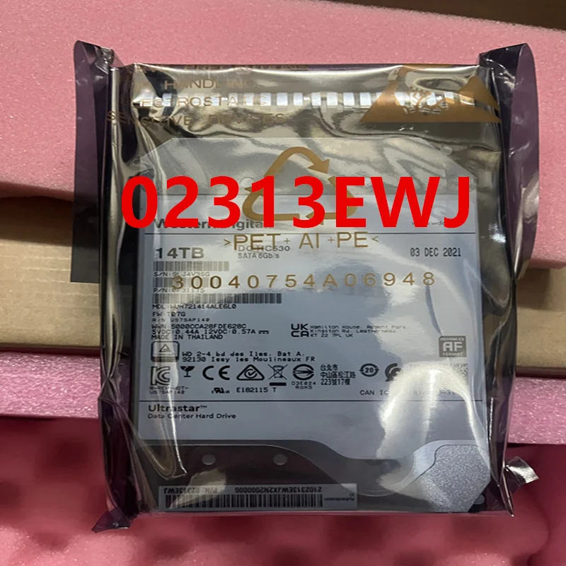 화웨이 2283V3 14TB SATA 3.5 인치 7200RPM 256MB 서버 HDD, 오리지널 새 하드 디스크 02313EWJ N14TST7W3DS wuh7214ale6l0