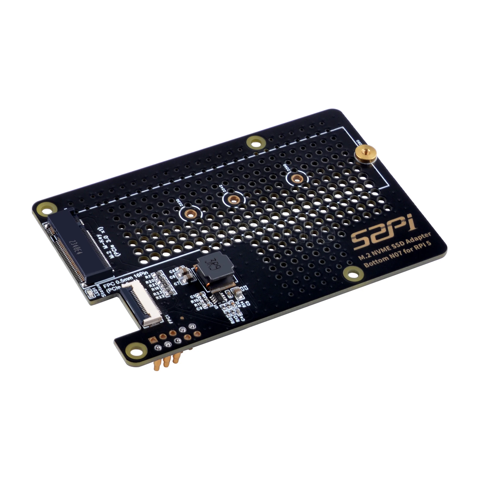 Placa Adaptador de Extensão Inferior Raspberry pi N07 M.2 2280 Pcie para Nvme