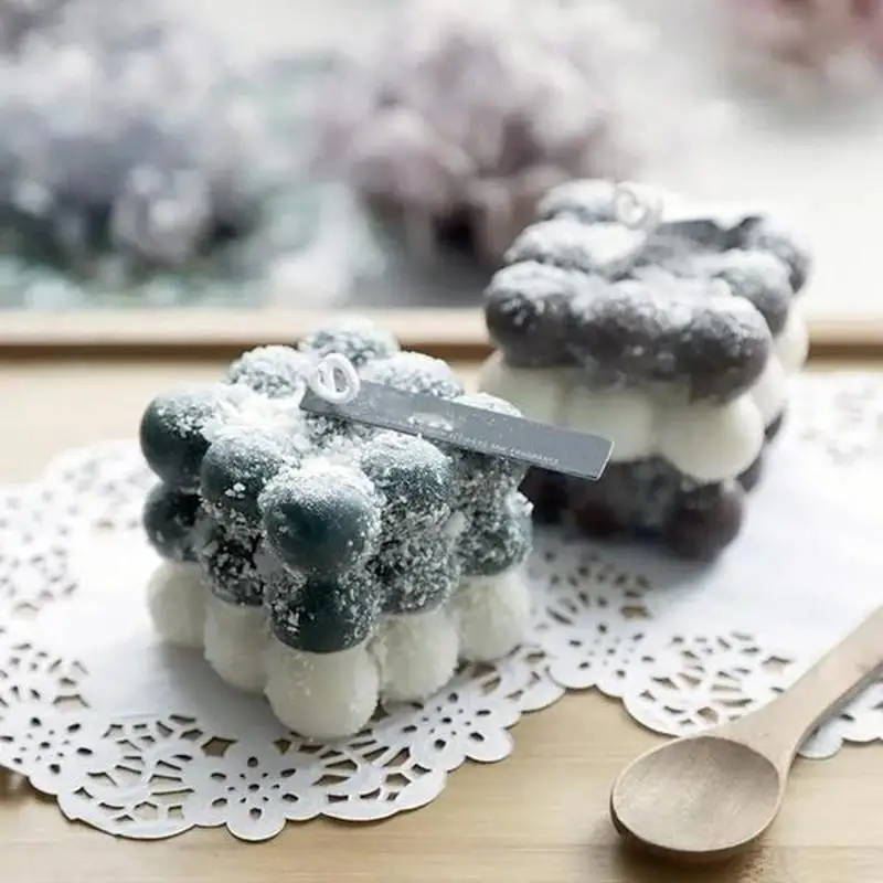 1pc DIY Christmas Mould Wax Candles Plaster Candle 3d Silicone Soap Mold Scented Aromatic Room Decoration Candle Mold Supplies