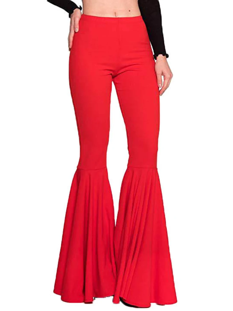 Female Yoga Trousers Elastic New Flare Pants Fashion Casual High Waist Trendy Sexy Dance Streetwear Joggers