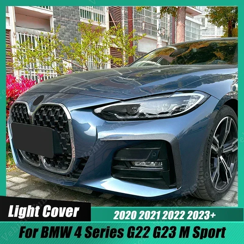 Car Front Bumper Lip Spoiler Fog Light Frame Cover Wind Knife for BMW 4  Series G22 G23 M Sport 2020-2023+ for BMW Accessories - AliExpress