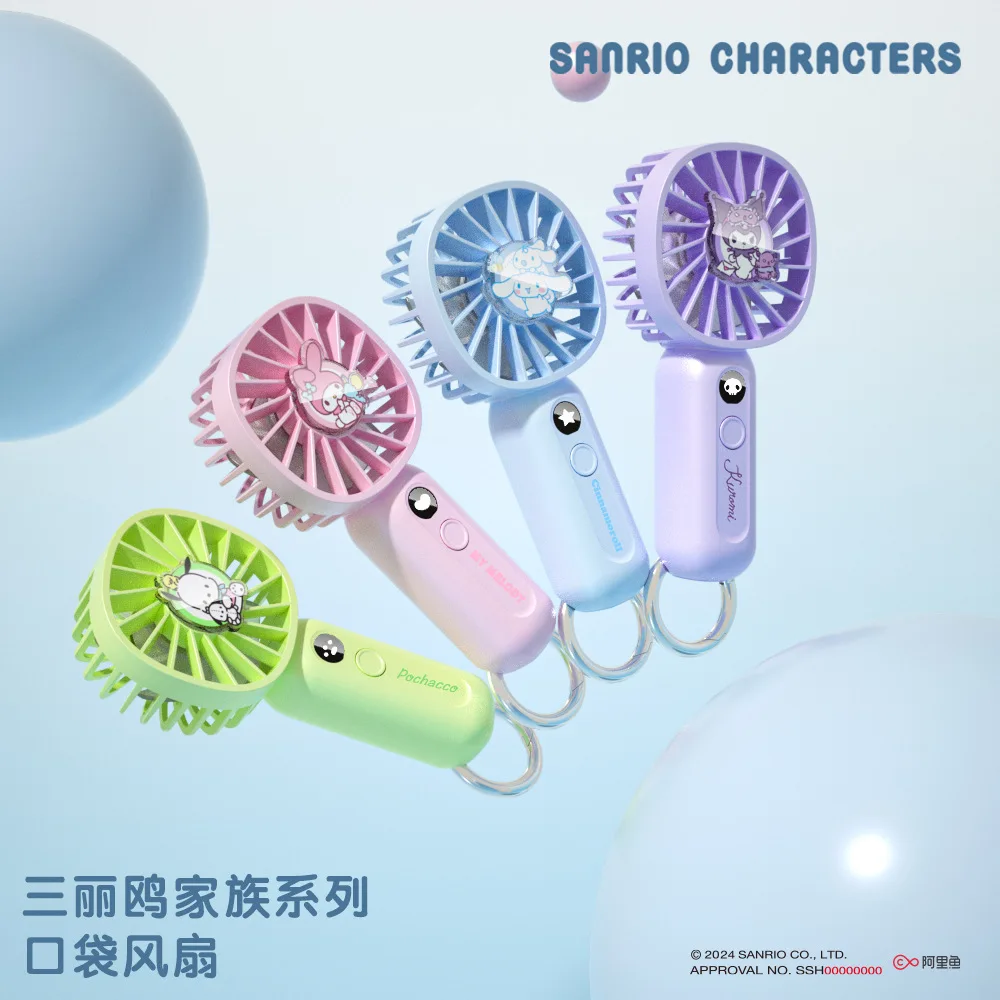 

Sanrio Kuromi Cinnamoroll New USB Mini Handheld Fan Convenient And Ultra-quiet Fan Portable Student Office Small Cooling Fans
