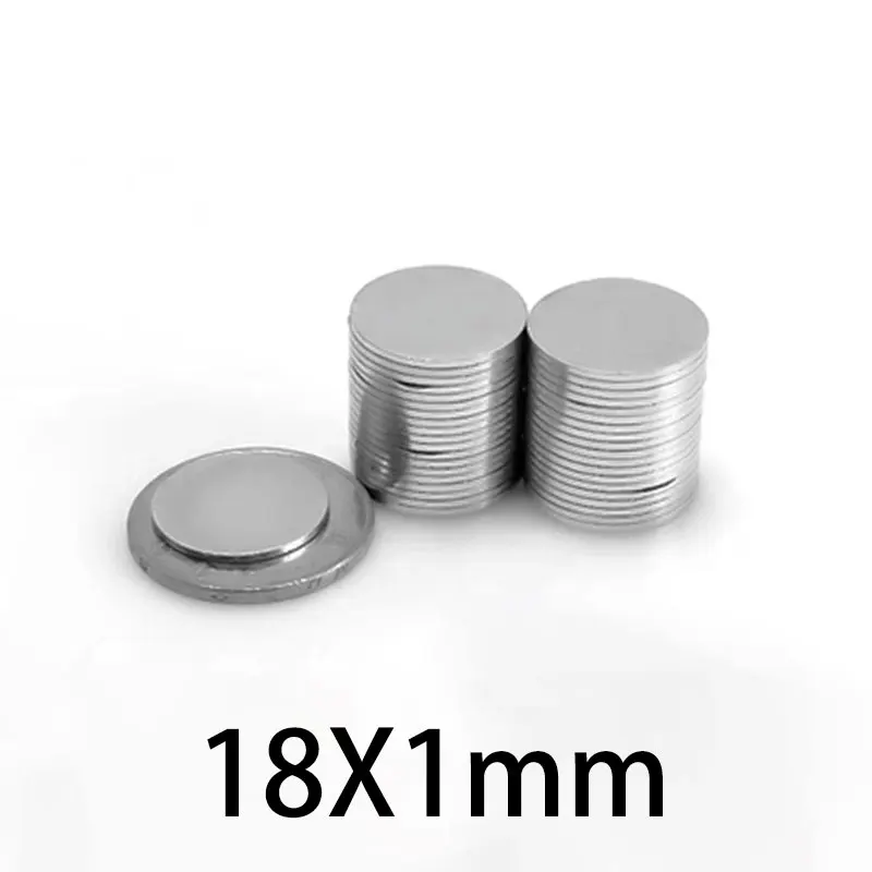 10/20/50/100/200PCS 18×1 Thin Round Search Magnet N35 Permanent Neodymium Magnet Strong 18*1 Disc Rare Earth Magnet 18x1mm
