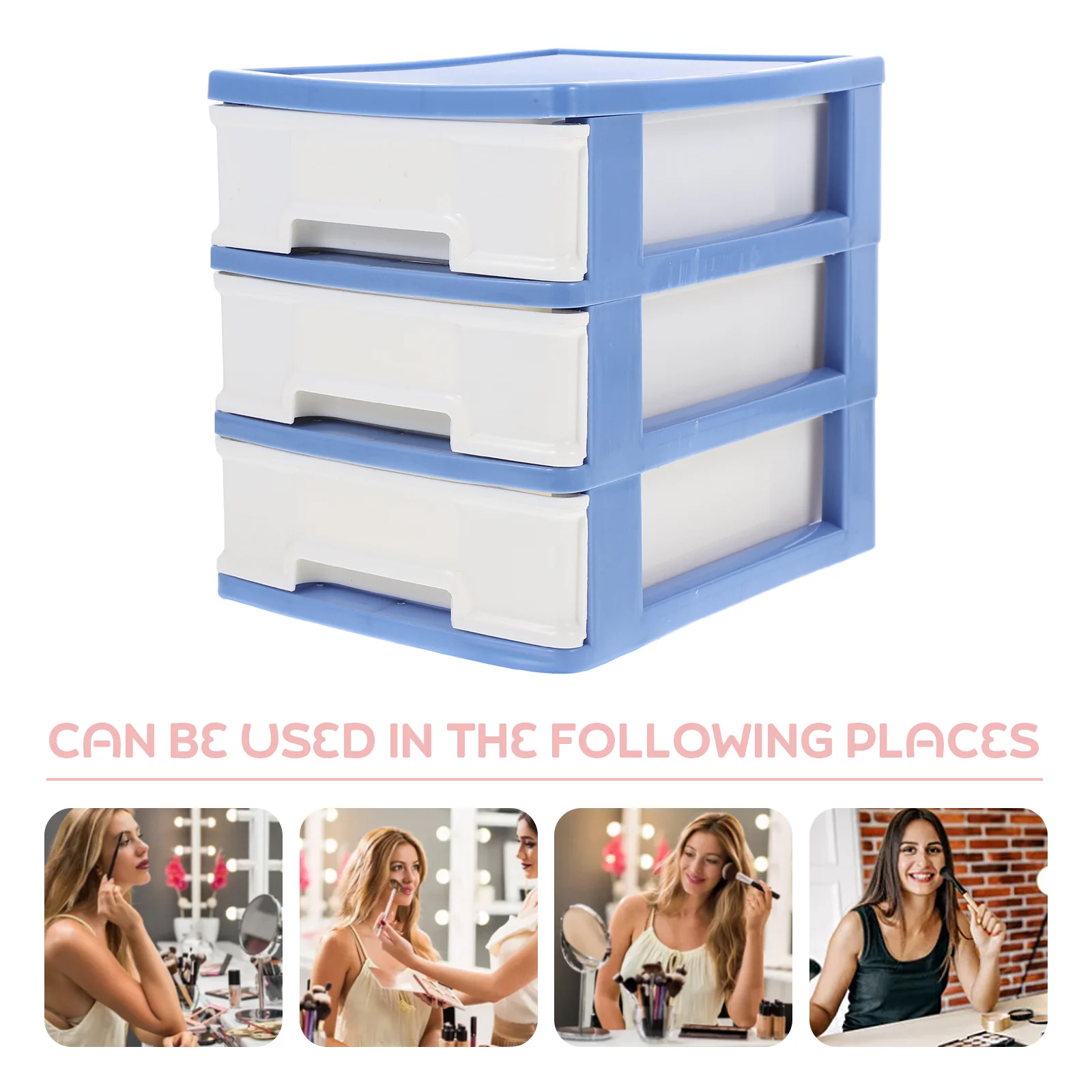 Desk Drawer Organizers Storage Box Stationery Cabinet Plastic Holder File Organizer Document Container Office Supplies