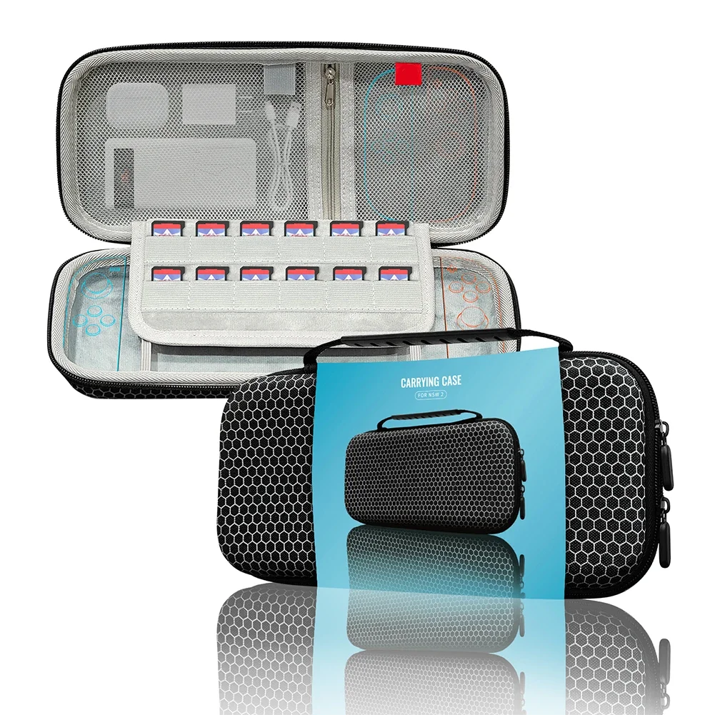 Travel Carrying Case Shockproof Storage Bag Hard Shell Pouch for Switch 2 Console & Accessories