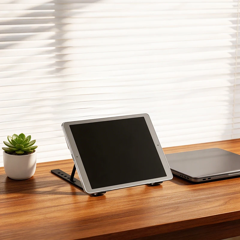 알루미늄 합금 노트북 스탠드 태블릿 홀더 7단계 조절 가능 최대 17.3인치 화면까지 사용 가능한 휴대용 스크린 장치 보관함