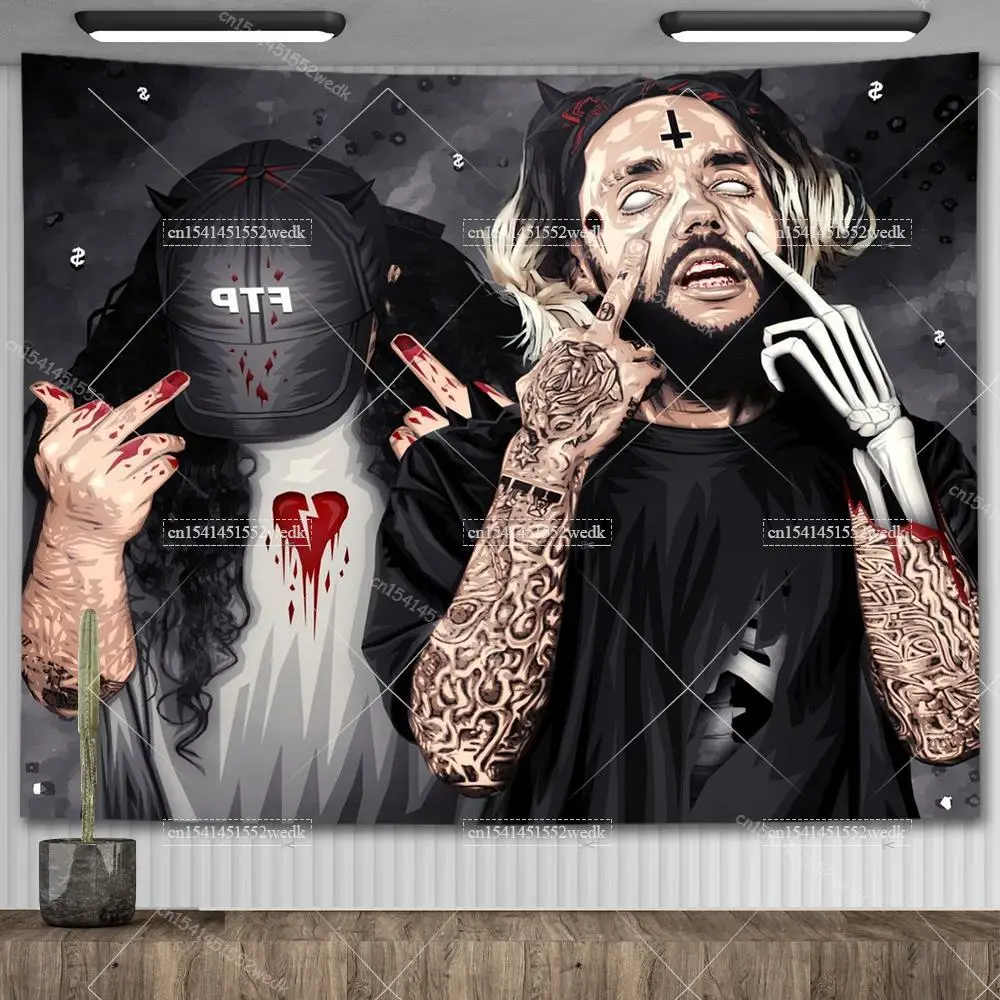 Suicideboys Wall Tapestry Rapper Suicideboys Tapestry Aesthetic Dorm Background Teen Room Decoration for tapestry decor