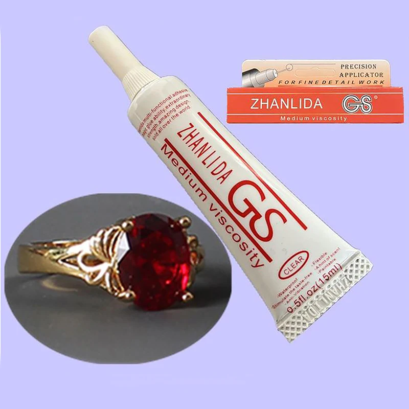 

15ML Glue GS Needle Drill Transparent Handmade DIY Jewelry Earring Pearl Adhesive Small Gap Purpose No Bond Fingers Glue
