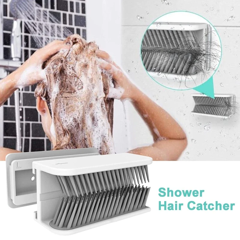 Hair Catcher Hair Grabber Grabs/Traps Shed Shower Wall-Mounted Protects Shower Drain No Slimy Drain