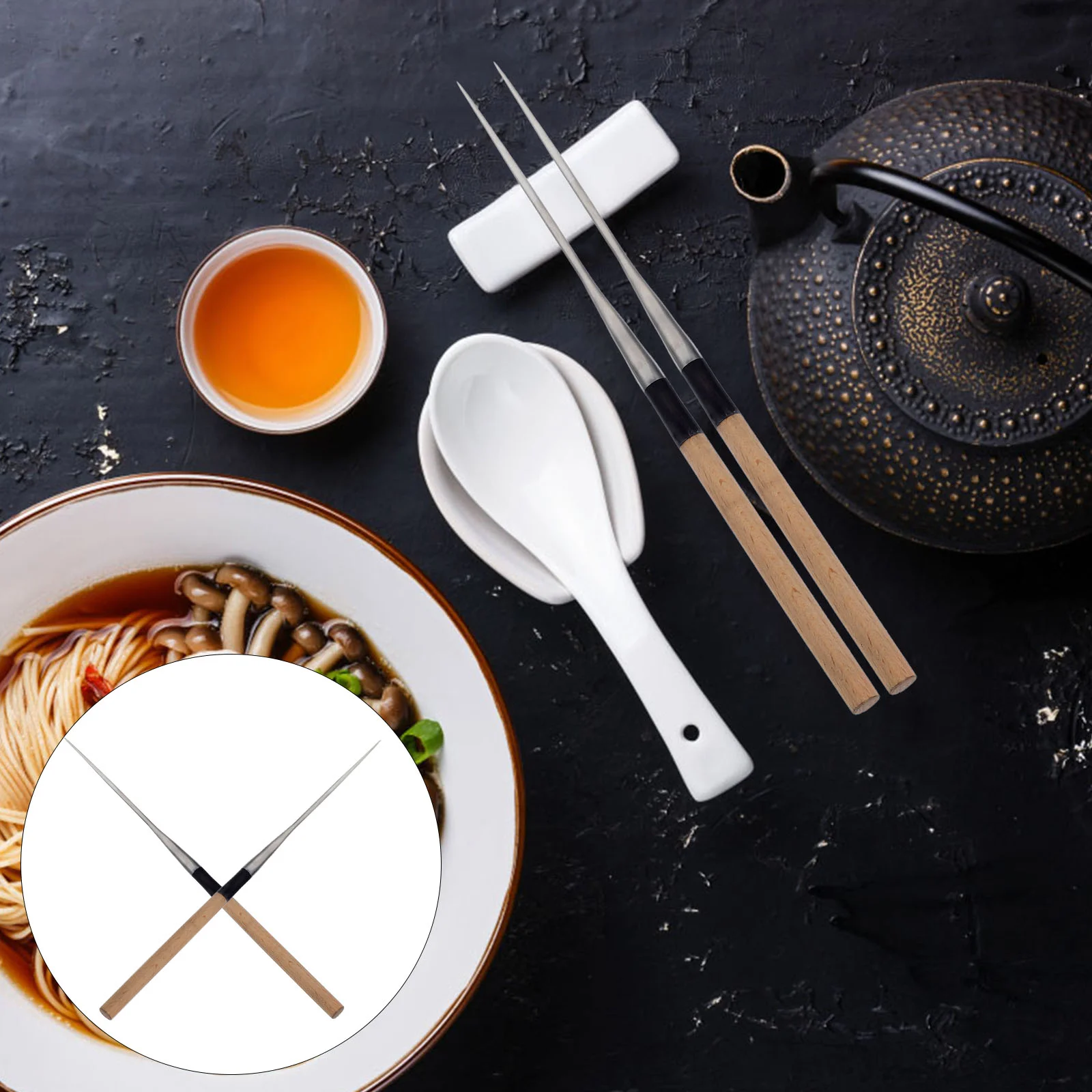 

Sashimi Chopsticks Reusable Cutlery Portable Tableware Stainless Steel House Non-slip