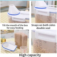 1.5kg/2kg Dog Cat Food Pail Plastic Storage Tank with Measuring Cup Container Moisture-proof Sealed Jar Pet Supplies Accessories 5