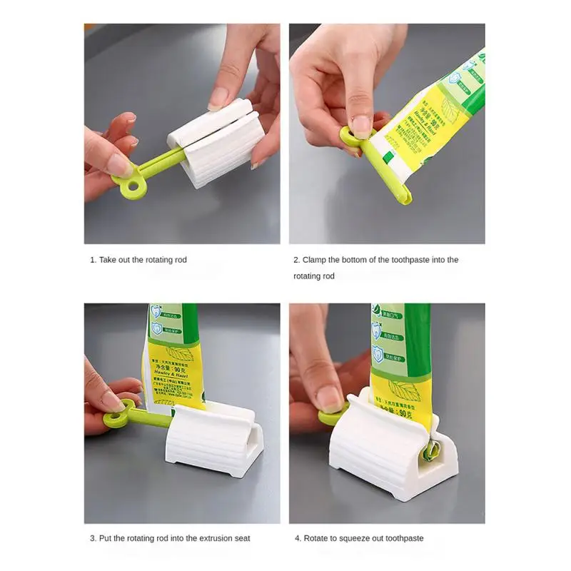 5-1PC Toothpaste Squeezer Tooth Paste Holder Oral Care Bathroom Tube Cosmetics Press Facial Cleanser Rolling Squeezing Dispenser toothpaste squeezer toothpaste dispenser